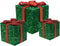 Koopman - Kerstversiering - Geschenkdozen met Led - 15cm, 20cm, 25cm - Groen