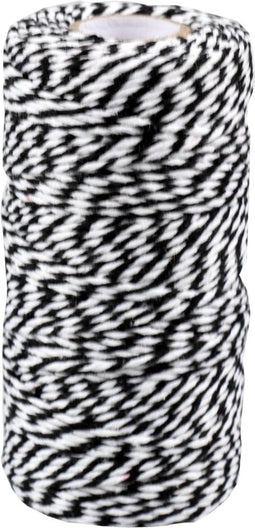 Koord | 100m | katoen | zwart/wit