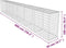 vidaXL - Schanskorfmuur - met - deksel - 600x50x100 - cm - gegalvaniseerd - staal