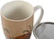 Kop met theefilter Home ESPRIT Blauw Beige Terra cotta Roestvrij staal Porselein 380 ml (2 Stuks)