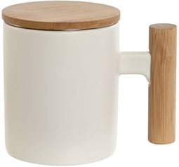 Kop met theefilter Home ESPRIT Wit Roestvrij staal Porselein 360 ml