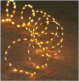 Koper draadverlichting classic warm met timer 330 LED lampjes 5 meter - Koperdraad sfeerverlichting - Voor binnen gebruik