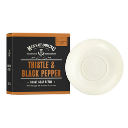 Kopie van Men's Grooming Thistle & Black Pepper Scheerzeep Refill 100g