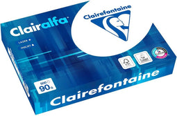 Kopieerpapier Clairefontaine Clairalfa A4 90gr wit 500vel | 5 stuks