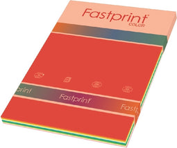 Kopieerpapier Fastprint A4 160gr 10kleuren x5vel