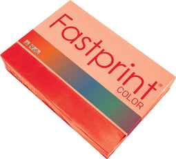 Kopieerpapier Fastprint A4 80gr felrood 500vel | 5 stuks