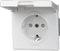 Kopp 119102080 Arktis Wandcontactdoos met randaarde spatwaterdicht Wit