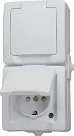 Kopp 136902009 Wandcontactdoos dubbel spatwaterdicht