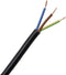 Kopp 152310848 Geïsoleerde kabel H03VV-F 3 x 0.75 mm² Zwart 10 m