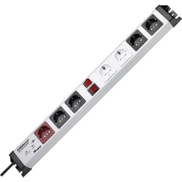 Kopp 227620016 Master/slave-stekkerdoos 7-voudig Zilver, Zwart Randaarde stekker 1 stuk(s)