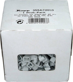 Kopp 355402010 Spijkerclip 355402010 Bundel-Ø (bereik) 10 tot 14 mm Grijs 200 stuk(s)