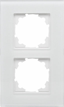 Kopp 405402001 Afdekking Frame 2-voudig HK 07, Athenis Wit (glanzend)