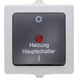 Kopp 565356002 Nautic Verwarmingsnoodschakelaar spatwaterdicht Grijs