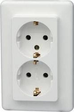 Kopp 912613066 Wandcontactdoos met randaarde Inzetstuk Europa Arctisch-wit, Mat