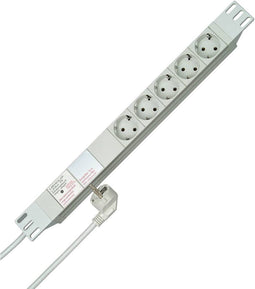 Kopp 930504014 Stekkerdoos 19 inch 5-voudig Wit Randaarde stekker 1 stuk(s)