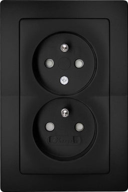 Kopp 944650088 Wandcontactdoos Inzetstuk Paris Zwart (mat)