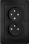 Kopp 944650088 Wandcontactdoos Inzetstuk Paris Zwart (mat)