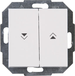 KOPP - Jaloezieschakelaar - Athenis - Inbouw - 1-voudig Dubbel Schakelaar - Helder Glans Wit