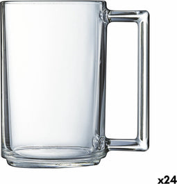 Kopp Luminarc À La Bonne Heure Transparant Ontbijt Glas (250 ml) (24 Stuks)