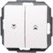 Kopp Paris Jalouzieschakelaar - Dubbel Knops - 230 Volt - Arctic Wit