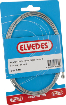 Koppeling binnenkabel Elvedes 2250mm 7x7 draads verzinkt Ø1,5mm met V-nippel (op kaart)