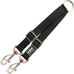 Koppeling voor 2-hondenriem Red Dingo Zwart black (1.2 x 16.5-22 cm) (1,2 x 16.5-22 cm)