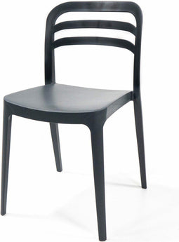 Wave Stapelstoel zwart - SET VAN 4