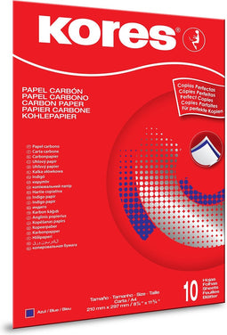Kores 10 vel carbonpapier blauw A4 Kores.
