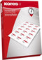 Kores 100 vel etiketten A4 wit 70x37mm.