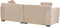 KORIO - Driezitsbank - Beige - Polyester
