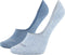 Calvin Klein 2P Cotton Logo Jessica - Dames Invisible Sneakersokken - Blauw (2 paar)