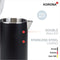 Korona 20119 - dubbelwandige waterkoker - 2200 Watt - 1 liter