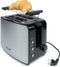 Korona 21250 broodrooster met twee sleuven | extra grote roostersleuven voor Amerikaanse tosti's | 4 herbruikbare roostervakken voor tosti's met beleg | broodjesopzetstuk