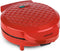 Korona 41005 | Bubbel-wafelijzer | Wafelijzer voor poffertjes en ijshoorntjes | Bubble wafelijzer en poffertjespan | 1000 watt | wafeldiameter 18 cm | Automatische temperatuurinstelling | Kleur: rood