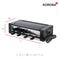 Korona 45070 | Gourmetstel voor 8 Personen | Raclette met 8 Pannetjes & Spatels | Extra pannetjeshouder | Met Antiaanbak-Grillplaten | 1300 Watt | Kabel 1,2 m lang