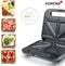 Korona 47019 XXL tosti apparaat | 750 watt | Anti-aanbaklaag | Ruimtebesparende opslag | Geschikt voor Amerikaanse sandwichplakken | Gemakkelijk schoon te maken