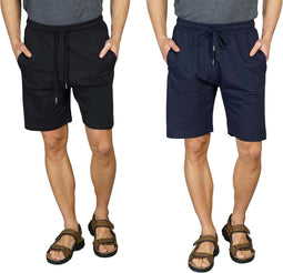 Korte broek met elastiek, kleur navy, maat 3XL