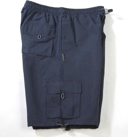 Korte broek met elastische taille marineblauw maat XXXXL