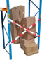 Kortpack - Afzetlint 75mm breed x 500mtr lang, 35my dik - Dubbelzijdig Rood/Wit Geblokt - 1 Rol in Dispenserdoos - Waarschuwingslint - Gevaren-afzetlint - Verboden Toegang - (028.0500)