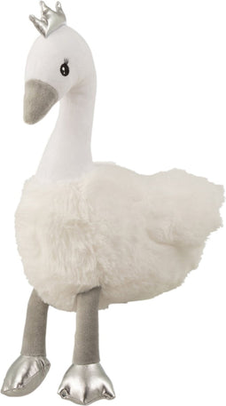 J-Line knuffel Zwaan - pluche - wit/grijs/zilver - large