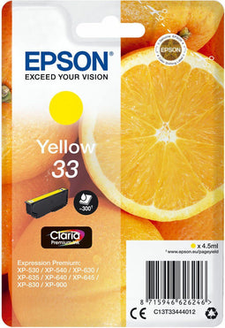 Epson 33 - Inktcartridge - Origineel - Claria Premium - Geel