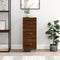 vidaXL - Dressoir - 34,5x34x90 - cm - bewerkt - hout - bruin - eikenkleur