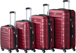 Juskys Rome - Kofferset - 4-delig - ABS - Bordeauxrood