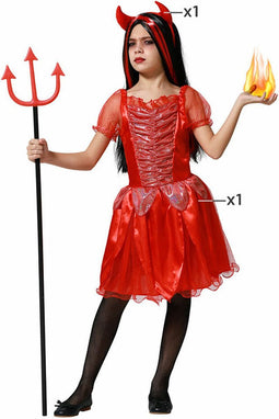 Kostuums voor Kinderen Demoness Rood Demon - 3-4 Jaar