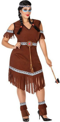 Kostuums voor Volwassenen Amerikaans-Indiaans Bruin - XL