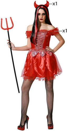 Kostuums voor Volwassenen Demoness Rood - XL