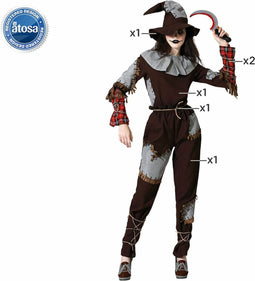 Kostuums voor Volwassenen M/L Vogelverschrikker Bloederig - XL