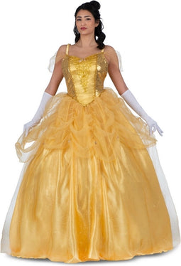 KOSTUUMS VOOR VOLWASSENEN- MY OTHER ME- GEEL -PRINSES BELLE (3 ONDERDELEN)-maat M