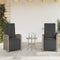 vidaXL - Tuinstoelen - 2 - st - verstelbaar - met - voetensteun - poly - rattan - grijs