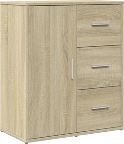 vidaXL - Dressoir - 60x31x70 - cm - bewerkt - hout - sonoma - eikenkleurig